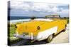 Cuba Fuerte Collection - Classic Yellow Car Cabriolet-Philippe Hugonnard-Stretched Canvas