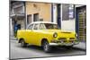 Cuba Fuerte Collection - Classic Yellow Car-Philippe Hugonnard-Mounted Photographic Print