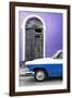 Cuba Fuerte Collection - Close-up of American Classic Car White and Blue-Philippe Hugonnard-Framed Photographic Print