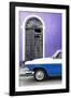 Cuba Fuerte Collection - Close-up of American Classic Car White and Blue-Philippe Hugonnard-Framed Photographic Print