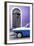 Cuba Fuerte Collection - Close-up of American Classic Car White and Blue-Philippe Hugonnard-Framed Photographic Print