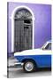 Cuba Fuerte Collection - Close-up of American Classic Car White and Blue-Philippe Hugonnard-Stretched Canvas