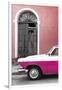 Cuba Fuerte Collection - Close-up of American Classic Car White and Dark Pink-Philippe Hugonnard-Framed Photographic Print