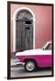 Cuba Fuerte Collection - Close-up of American Classic Car White and Dark Pink-Philippe Hugonnard-Framed Photographic Print