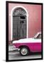 Cuba Fuerte Collection - Close-up of American Classic Car White and Dark Pink-Philippe Hugonnard-Framed Photographic Print