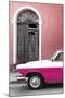 Cuba Fuerte Collection - Close-up of American Classic Car White and Dark Pink-Philippe Hugonnard-Mounted Photographic Print