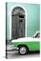 Cuba Fuerte Collection - Close-up of American Classic Car White and Green-Philippe Hugonnard-Stretched Canvas