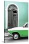 Cuba Fuerte Collection - Close-up of American Classic Car White and Green-Philippe Hugonnard-Stretched Canvas