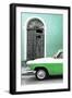 Cuba Fuerte Collection - Close-up of American Classic Car White and Green-Philippe Hugonnard-Framed Photographic Print