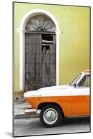 Cuba Fuerte Collection - Close-up of American Classic Car White and Orange-Philippe Hugonnard-Mounted Photographic Print