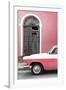 Cuba Fuerte Collection - Close-up of American Classic Car White and Pink-Philippe Hugonnard-Framed Photographic Print