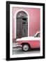 Cuba Fuerte Collection - Close-up of American Classic Car White and Pink-Philippe Hugonnard-Framed Photographic Print