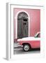 Cuba Fuerte Collection - Close-up of American Classic Car White and Pink-Philippe Hugonnard-Framed Photographic Print