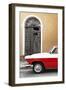 Cuba Fuerte Collection - Close-up of American Classic Car White and Red-Philippe Hugonnard-Framed Photographic Print