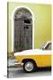 Cuba Fuerte Collection - Close-up of American Classic Car White and Yellow-Philippe Hugonnard-Stretched Canvas