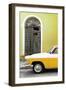 Cuba Fuerte Collection - Close-up of American Classic Car White and Yellow-Philippe Hugonnard-Framed Photographic Print