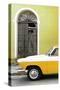 Cuba Fuerte Collection - Close-up of American Classic Car White and Yellow-Philippe Hugonnard-Stretched Canvas