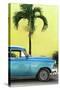Cuba Fuerte Collection - Close-up of Beautiful Retro Blue Car-Philippe Hugonnard-Stretched Canvas