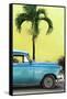 Cuba Fuerte Collection - Close-up of Beautiful Retro Blue Car-Philippe Hugonnard-Framed Stretched Canvas