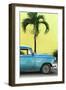 Cuba Fuerte Collection - Close-up of Beautiful Retro Blue Car-Philippe Hugonnard-Framed Photographic Print