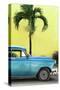 Cuba Fuerte Collection - Close-up of Beautiful Retro Blue Car-Philippe Hugonnard-Stretched Canvas