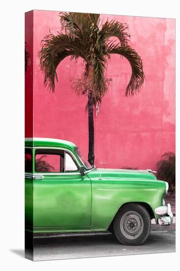 Cuba Fuerte Collection - Close-up of Beautiful Retro Green Car-Philippe Hugonnard-Stretched Canvas