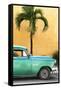 Cuba Fuerte Collection - Close-up of Beautiful Retro Green Car-Philippe Hugonnard-Framed Stretched Canvas