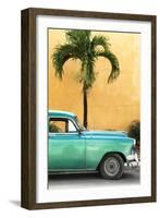 Cuba Fuerte Collection - Close-up of Beautiful Retro Green Car-Philippe Hugonnard-Framed Photographic Print