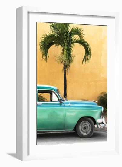 Cuba Fuerte Collection - Close-up of Beautiful Retro Green Car-Philippe Hugonnard-Framed Photographic Print