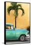 Cuba Fuerte Collection - Close-up of Beautiful Retro Green Car-Philippe Hugonnard-Framed Stretched Canvas