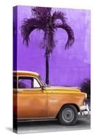 Cuba Fuerte Collection - Close-up of Beautiful Retro Orange Car-Philippe Hugonnard-Stretched Canvas