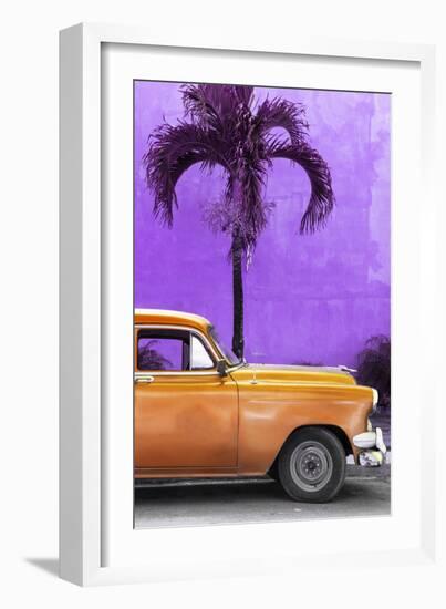 Cuba Fuerte Collection - Close-up of Beautiful Retro Orange Car-Philippe Hugonnard-Framed Photographic Print