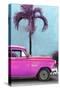 Cuba Fuerte Collection - Close-up of Beautiful Retro Pink Car-Philippe Hugonnard-Stretched Canvas