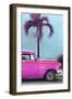 Cuba Fuerte Collection - Close-up of Beautiful Retro Pink Car-Philippe Hugonnard-Framed Photographic Print