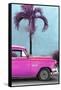 Cuba Fuerte Collection - Close-up of Beautiful Retro Pink Car-Philippe Hugonnard-Framed Stretched Canvas