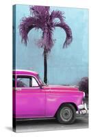 Cuba Fuerte Collection - Close-up of Beautiful Retro Pink Car-Philippe Hugonnard-Stretched Canvas