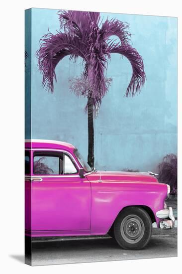 Cuba Fuerte Collection - Close-up of Beautiful Retro Pink Car-Philippe Hugonnard-Stretched Canvas