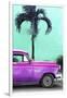 Cuba Fuerte Collection - Close-up of Beautiful Retro Purple Car-Philippe Hugonnard-Framed Photographic Print