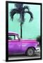 Cuba Fuerte Collection - Close-up of Beautiful Retro Purple Car-Philippe Hugonnard-Framed Photographic Print