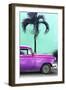 Cuba Fuerte Collection - Close-up of Beautiful Retro Purple Car-Philippe Hugonnard-Framed Photographic Print