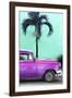 Cuba Fuerte Collection - Close-up of Beautiful Retro Purple Car-Philippe Hugonnard-Framed Photographic Print