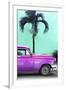 Cuba Fuerte Collection - Close-up of Beautiful Retro Purple Car-Philippe Hugonnard-Framed Photographic Print