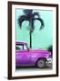 Cuba Fuerte Collection - Close-up of Beautiful Retro Purple Car-Philippe Hugonnard-Framed Premium Photographic Print