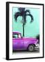 Cuba Fuerte Collection - Close-up of Beautiful Retro Purple Car-Philippe Hugonnard-Framed Photographic Print