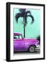 Cuba Fuerte Collection - Close-up of Beautiful Retro Purple Car-Philippe Hugonnard-Framed Photographic Print