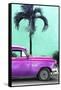 Cuba Fuerte Collection - Close-up of Beautiful Retro Purple Car-Philippe Hugonnard-Framed Stretched Canvas