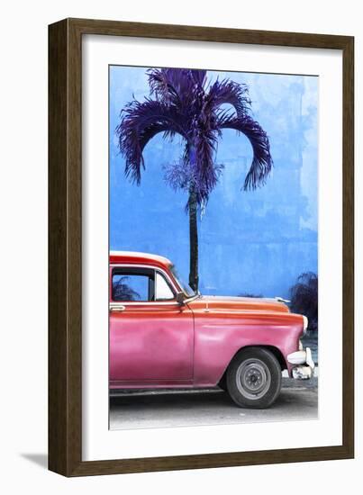 Cuba Fuerte Collection - Close-up of Beautiful Retro Red Car-Philippe Hugonnard-Framed Photographic Print