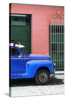 Cuba Fuerte Collection - Close-up of Blue Vintage Car-Philippe Hugonnard-Stretched Canvas