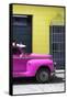 Cuba Fuerte Collection - Close-up of Deep Pink Vintage Car-Philippe Hugonnard-Framed Stretched Canvas