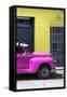 Cuba Fuerte Collection - Close-up of Deep Pink Vintage Car-Philippe Hugonnard-Framed Stretched Canvas